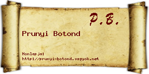 Prunyi Botond névjegykártya
