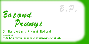 botond prunyi business card